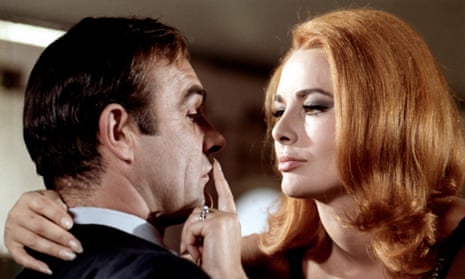 Karin Dor as the seductive Spectre operative Helga Brandt, with Sean Connery as 007, in You Only Live Twice, 1967. 