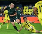 Erling Haaland trascina il Manchester City alla vittoria contro il Villarreal nella Champions League