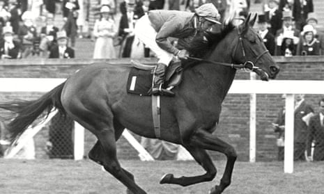 Joe Mercer riding Brigadier Gerard at Royal Ascot in 1972. He was indisputably the finest horse that Mercer rode. 