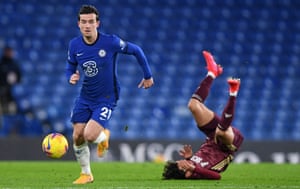 Ben Chilwell, pictured in action against Leeds, says: ‘Over the last five or 10 years full-backs have become a massive part of a team.’