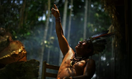 Chief Marcelino Apurina, of the Aldeia Novo Paraiso in the western Amazon rainforest, which has suffered some of the heaviest deforestation in the region.