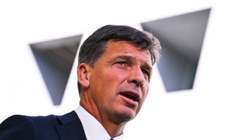 Shadow treasurer Angus Taylor speaks to the media at parliament house this morning.