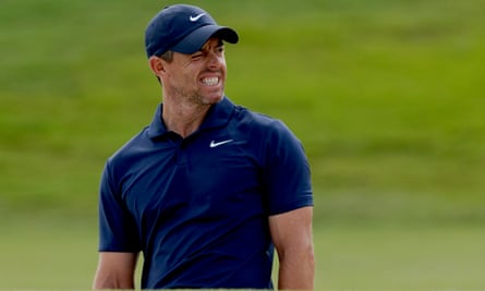 Rory McIlroy squints