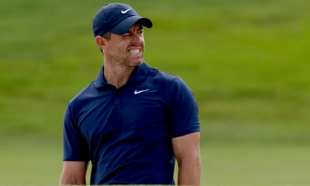 Rory McIlroy squints