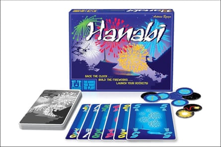 A photo of the board game Hanabi