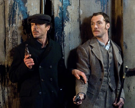 Holmes and Watson lurk, pistols at the ready