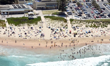 An aerial view of North Cronulla Beach from 2018