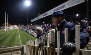 Supporters watch Wakefield beat Bradford in the Challenge Cup just before the outbreak