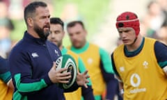 Andy Farrell runs the rule over his Ireland squad in training