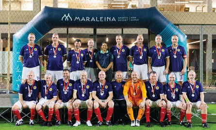Scotland with their silver medals after losing the Koh Samui Masters final to Iran.