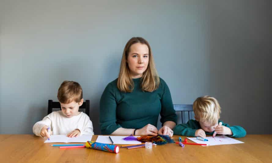 Emily Knight with her sons.