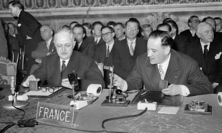 The signing of the Treaty of Rome in 25 March 1957.