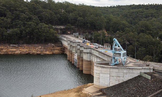 The Warragamba dam wall which the NSW government is proposing to raise