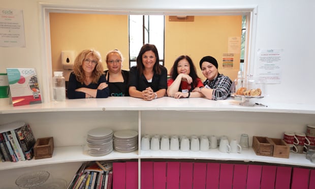 Karen Mattison and volunteers