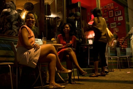 Young South Africans in bar in Melville, Johannesburg