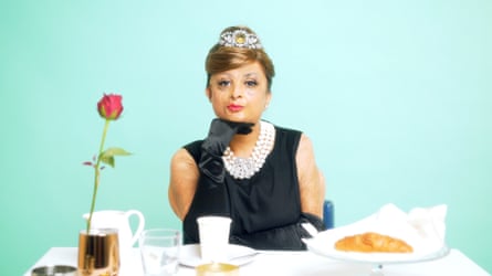 Vagjiani as Holly Golightly in a Changing Faces advert