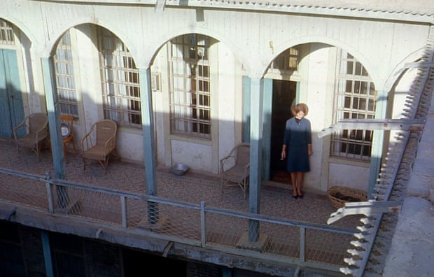 Ann Searight on the balcony of the British School, Baghdad 1963