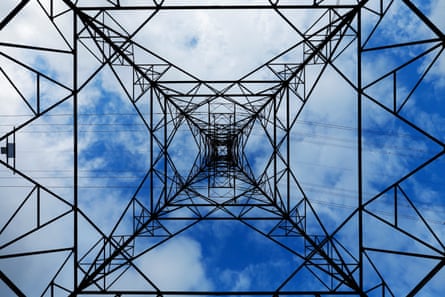 A pylon and power lines