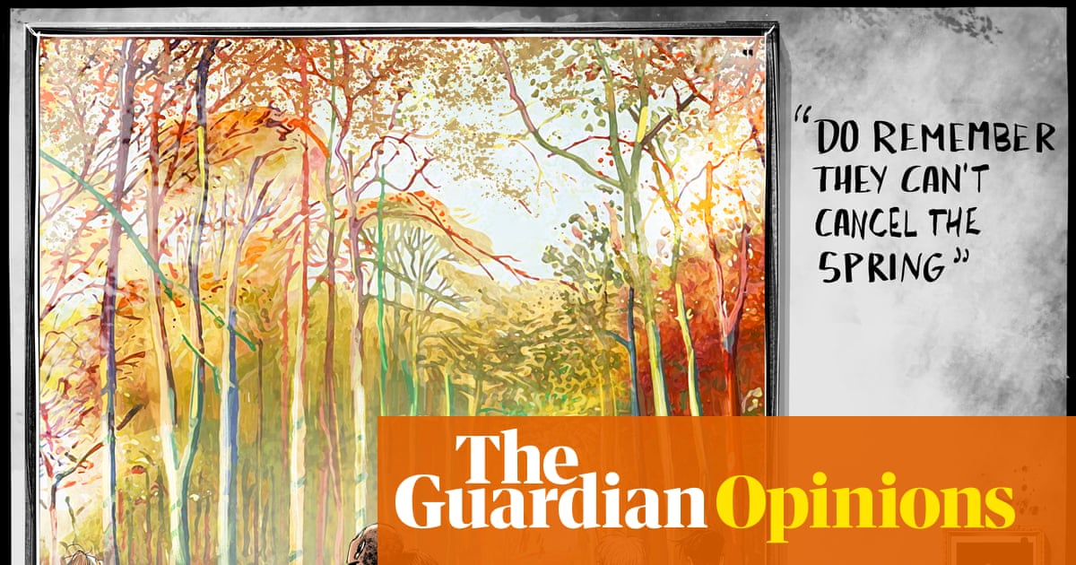Ella Baron on David Hockney – cartoon