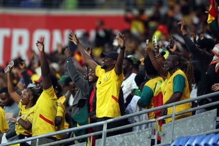 Ghana fans enjoy the friendly in Wales