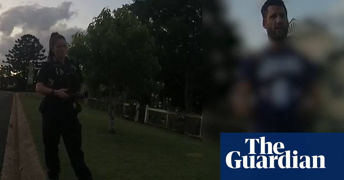 Footage shows Joel Cauchi interviewed by police 15 months before Bondi Junction stabbings – video