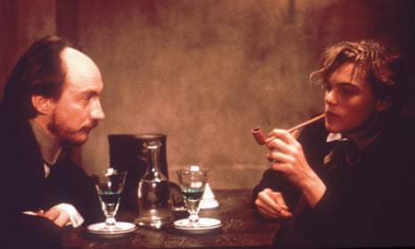 David Thewlis, left, as Paul Verlaine and Leonardo DiCaprio as Arthur Rimbaud in Agnieszka Holland’s 1995 film Total Eclipse. 