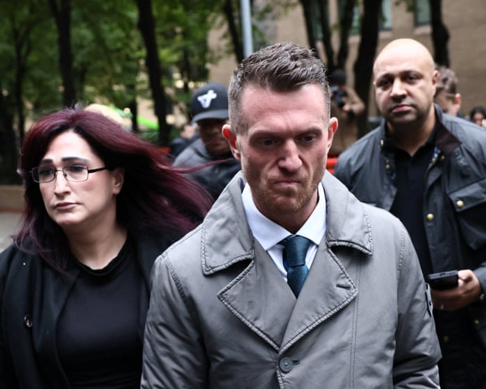 Image accompanying the story: Tommy Robinson threatened to publish details about journalist’s family, court told