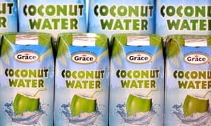 cartons of coconut water