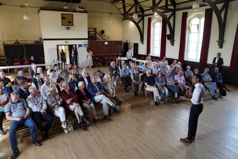 Rishi Sunak speaking to Conservative members in Ribble Valley in Lancashire today.