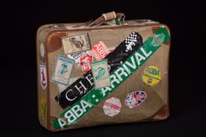 Suitcase of Dr Olsson, who travelled with Abba on tour, late 1970s