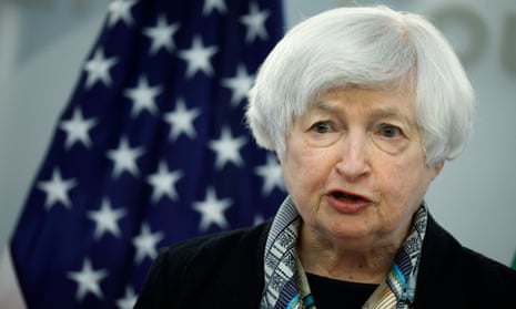 The US Treasury secretary, Janet Yellen, told attendees she disapproved of a senior Russian official’s presence, according to Reuters.