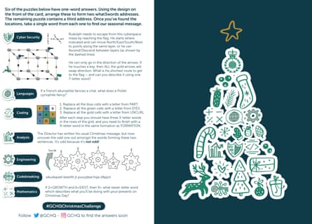 The Christmas card sent by GCHQ’s director, Jeremy Fleming