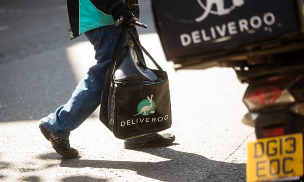 a Deliveroo bag and scooter