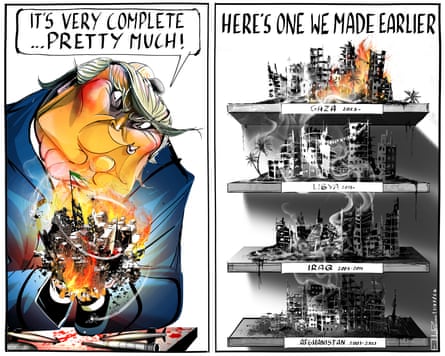 Ella Baron Opinion cartoon on Trump Iran