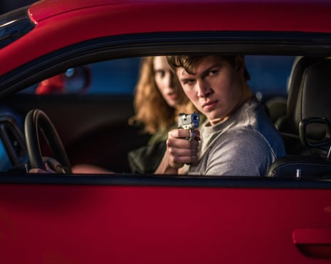 Lily James and Ansel Elgort in Baby Driver