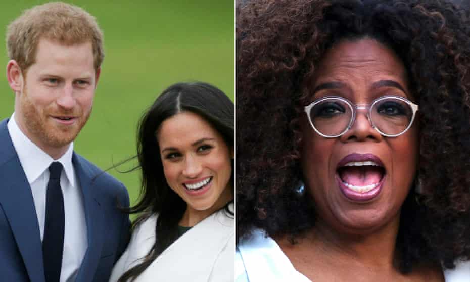 The Duke and Duchess of Sussex and Oprah Winfrey