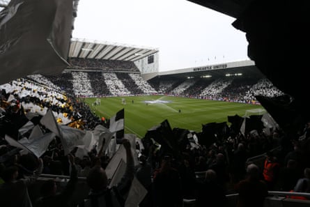 A view inside Newcastle's stadium before the game against Sunderland this month