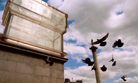 Rachel Whiteread’s sculpture entitled Monument on the fourth plinth in Trafalgar Square in 2001.