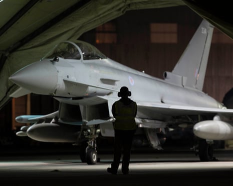 An RAF Typhoon aircraft.