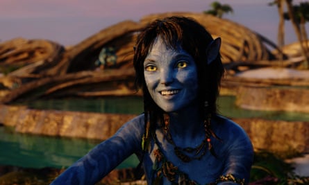 Sigourney Weaver, as Kiri, in Avatar: The Way of Water.