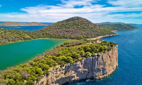 Telašćica nature park and Mir lake on Dugi Otok, Croatia.