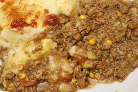 A serving of cottage pie