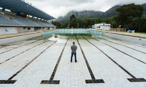 The severely low water level at the Newlands municipal swimming pool in Cape Town, South Africa, n November.