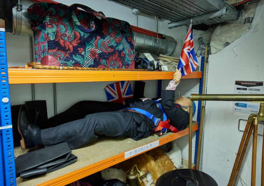 ‘About as big as it gets’: behind the scenes of Wagner’s The Valkyrie at English National Opera | Opera 11 A Boris Johnson dummy for a different production being stored in the props room