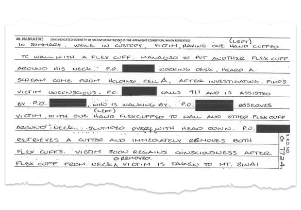 A hospitalization case report from the Chicago police department.