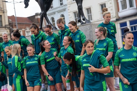The Wolves squad take a walking tour through the city