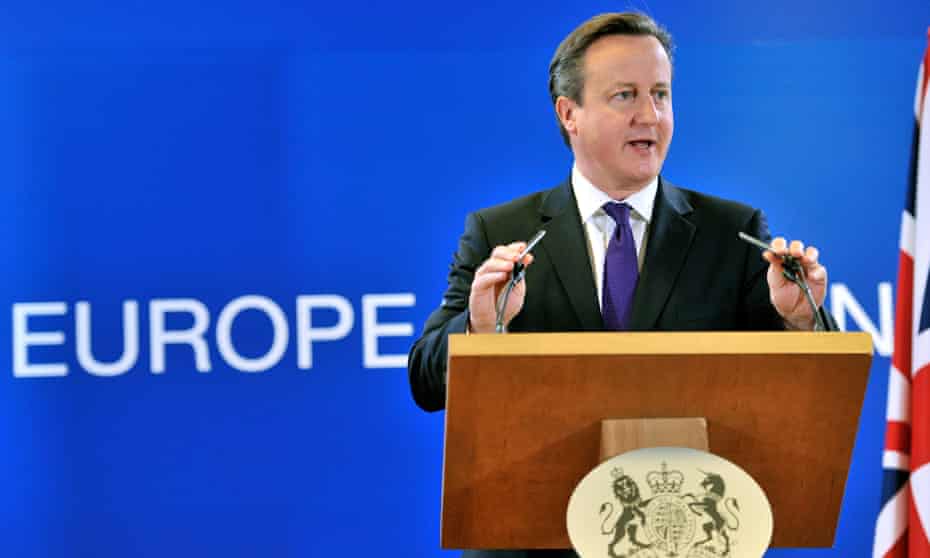 David Cameron speaks at an EU council meeting in Brussels