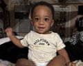 a baby smiles