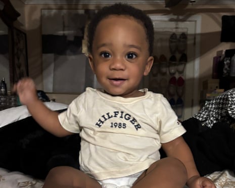 a baby smiles