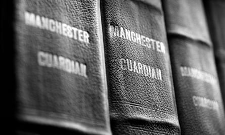 Bound copies of the Manchester Guardian